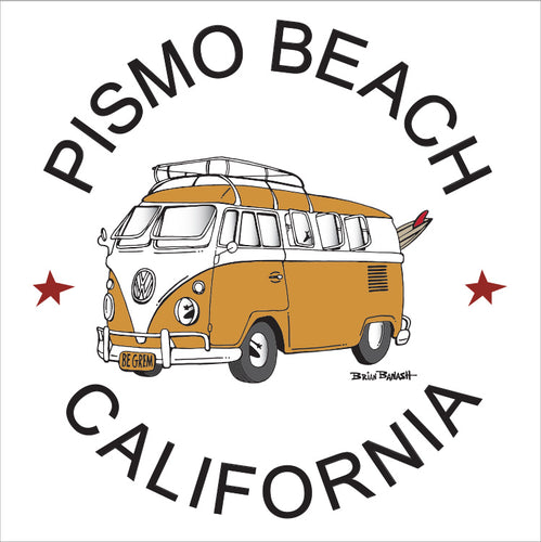 PISMO BEACH ~ CALIF STYLE BUS ~ 12x12