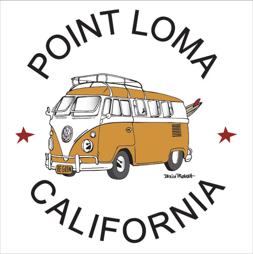 POINT LOMA ~ CALIF STYLE BUS ~ 12x12