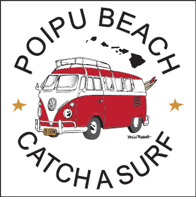 POIPU BEACH ~ CATCH A SURF ~ 6x6