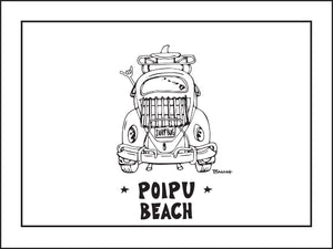 POIPU BEACH ~ SURF BUG ~ CATCH A LINE ~ 16x20