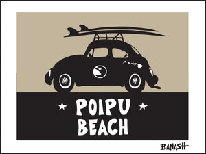 POIPU BEACH ~ SURF BUG ~ 16x20