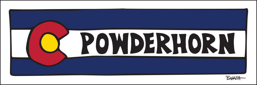 POWDERHORN ~ COLORADO HORIZ FLAG ~ LOOSE ~ 8x24