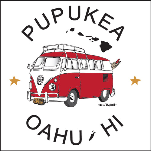 PUPUKEA ~ OAHU HAWAII ~ CALIF SURF BUS ~ 12x12