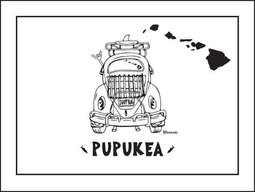 PUPUKEA ~ SURF BUG ~ CATCH A LINE ~ 16x20