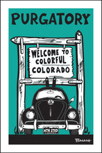 Load image into Gallery viewer, PURGATORY ~ WELCOME SIGN ~ SKI BUG GRILL ~ 12x18