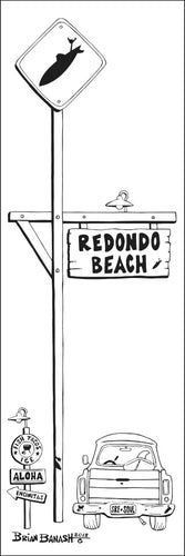 REDONDO BEACH ~ TOWN SURF XING ~ 8x24