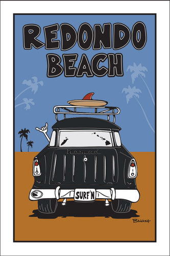 REDONDO BEACH ~ SURF NOMAD TAIL ~ SAND LINES ~ 12x18