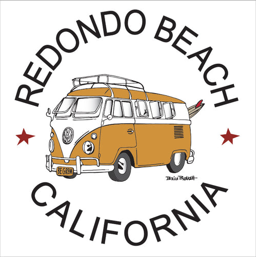 REDONDO BEACH ~ CALIF STYLE BUS ~ 12x12
