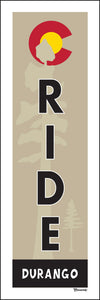 RIDE DURANGO ~ CO LOGO ~ PINES ~ 8x24