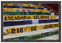 Load image into Gallery viewer, BRAZIL ~ RIO DE JANEIRO ~ THE STEPS ~ SELARON ~ BAMBOO FRAMED PRINT ~ 11x17