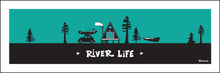Load image into Gallery viewer, RIVER LIFE ~ A FRAME HUT ~ RAFT BUG ~ SEAFOAM ~ 8x24