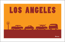 Load image into Gallery viewer, ROUTE 66 ~ LOS ANGELES ~ HOT RODS ~ 12x18