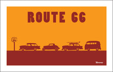 Load image into Gallery viewer, ROUTE 66 ~ HOT RODS ~ 12x18