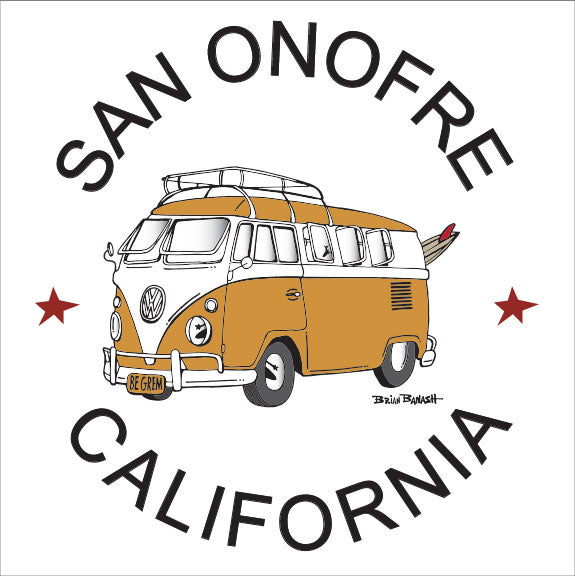 SAN ONOFRE ~ CALIF STYLE BUS ~ 12x12