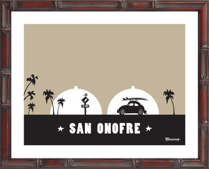 SAN ONOFRE ~ SUNDOWN S.O.N.G.S. ~ VW SURF BUG ~ BAMBOO FRAME