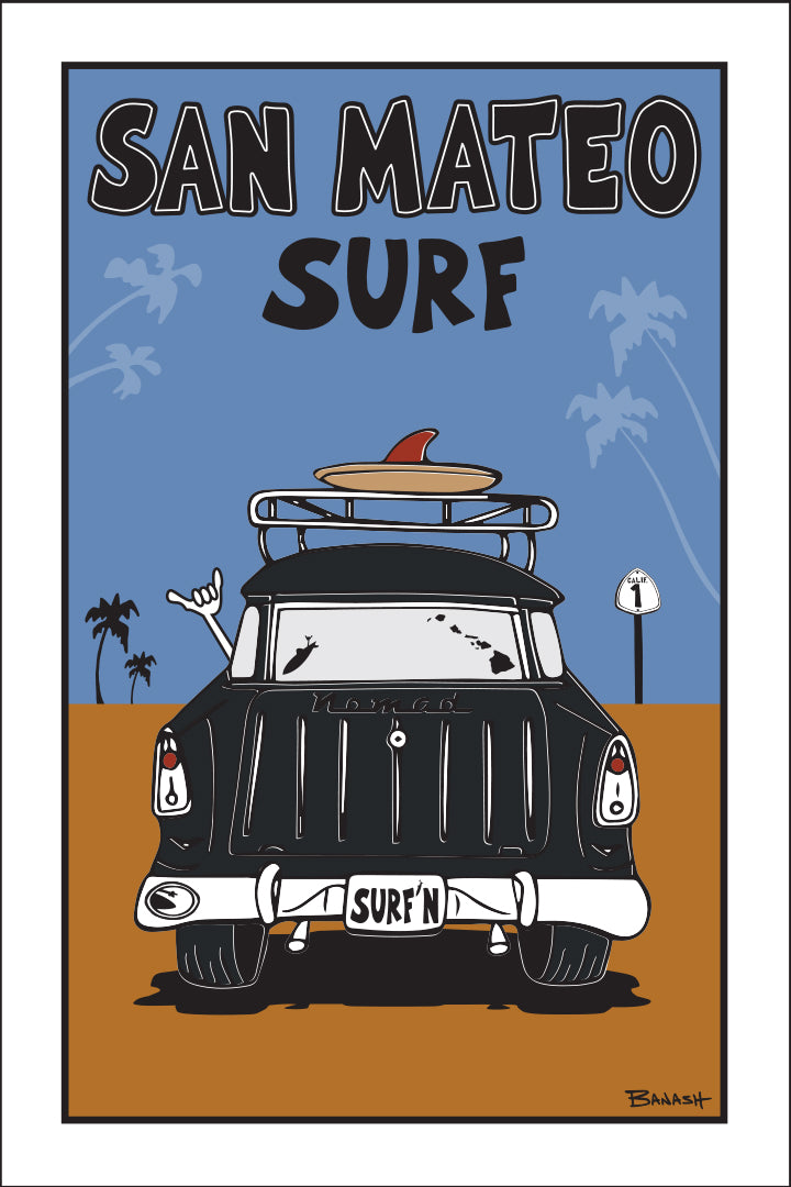 SAN MATEO ~ SURF RUN ~ SURF NOMAD TAIL ~ SAND LINES ~ 12x18