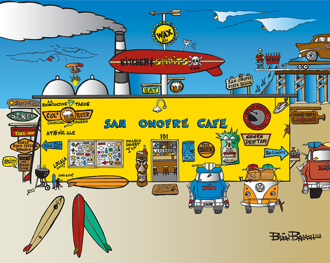 SAN ONOFRE CAFE ~ 16x20