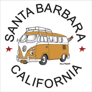 SANTA BARBARA ~ CALIF STYLE BUS ~ 12x12