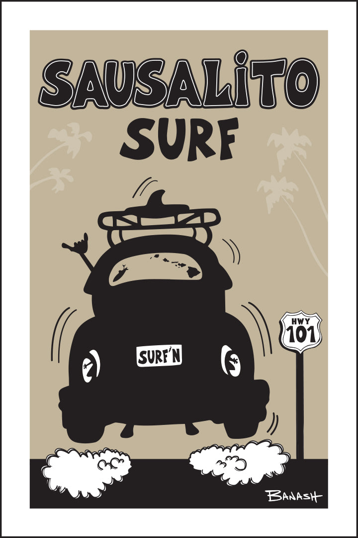 SAUSALITO ~ SURF RUN ~ SURF BUG TAIL AIR ~ 12x18