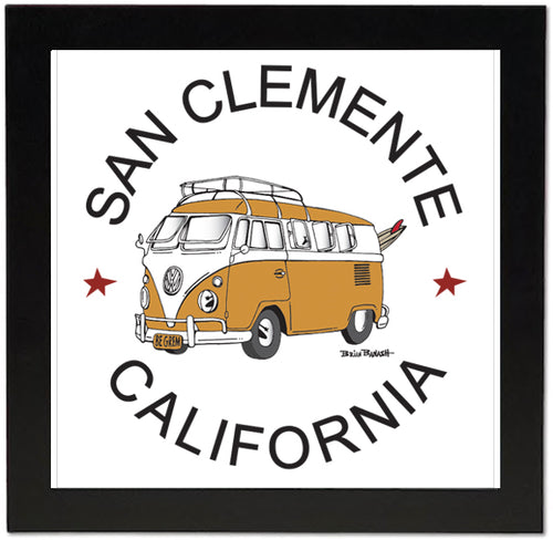 SAN CLEMENTE ~ CALIFORNIA ~ CALIF STYLE VW BUS ~ 12x12