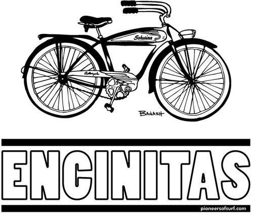 ENCINITAS ~ BLACK SCHWINN AUTOCYCLE ~ 16x20
