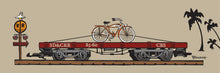 Load image into Gallery viewer, CARDIFF BY THE SEA ~ SD&amp;CRR FLAT CAR ~ AUTOCYCLE TRANSPORT ~ 8x24