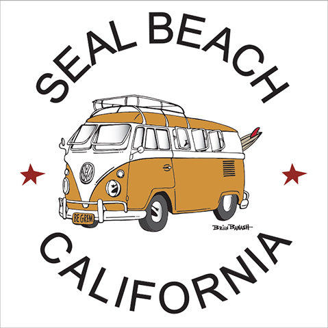 SEAL BEACH ~ CALIF STYLE BUS ~ 12x12