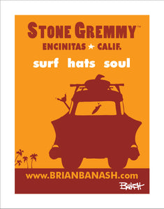 STONE GREMMY SURF ~ SURF BUG ~ BIG ISLAND ~ HAT
