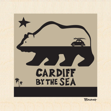 CARDIFF BY THE SEA ~ BEAR ~ SURF BUG ~ 6x6