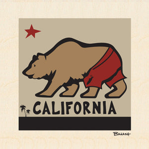 CALIFORNIA SURF BEAR ~ 6x6