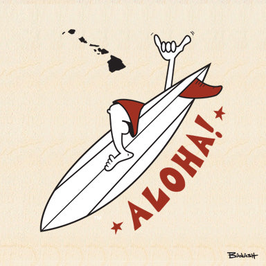 ALOHA ~ STONE GREMMY CLASSIC LOGO ~ 6x6