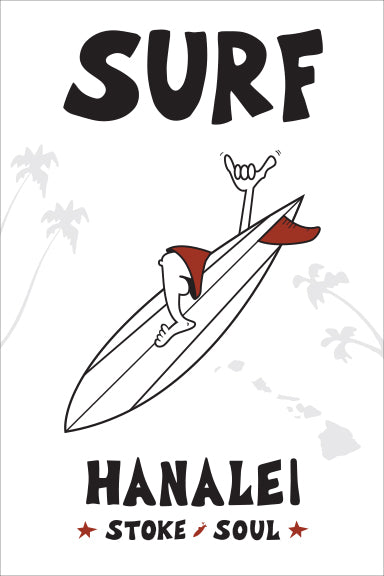 HANALEI ~ SURF ~ 12x18