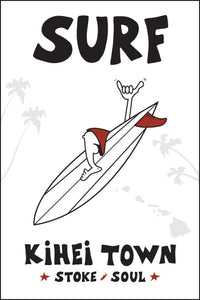 KIHEI TOWN ~ SURF ~ 12x18