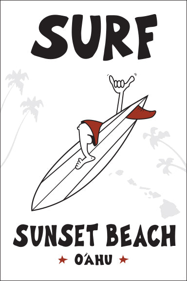 SUNSET BEACH ~ SURF ~ 12x18