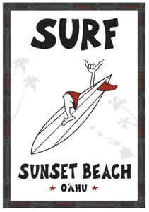 SUNSET BEACH ~ SURF ~ 12x18