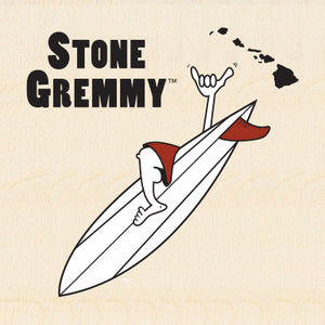 STONE GREMMY SURF ~ SURF BEAR ~ STICKER ~ 5"x3"