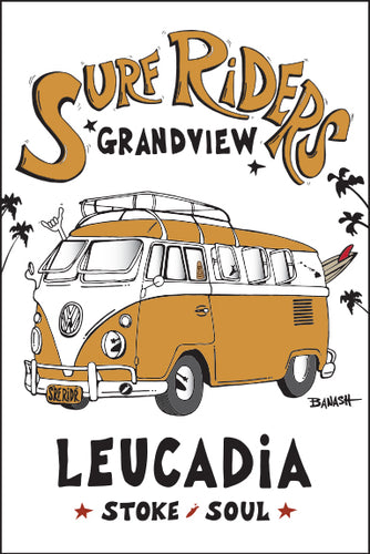 LEUCADIA ~ GRANDVIEW ~ SURF RIDERS ~ 12x18