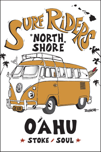 NORTH SHORE ~ SURF RIDERS ~ 12x18
