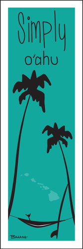 SIMPLY OAHU ~ HAMMOCK ~ SHAKA ~ SURFBOARD ~ 8x24