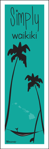SIMPLY WAIKIKI ~ HAMMOCK ~ SHAKA ~ SURFBOARD ~ 8x24