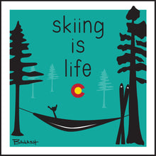 Load image into Gallery viewer, SKIING IS LIFE ~ HAMMOCK ~ CO LOGO ~ 6x6