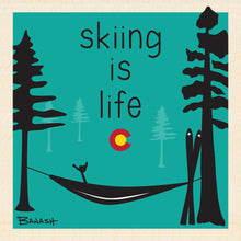 Load image into Gallery viewer, SKIING IS LIFE ~ HAMMOCK ~ CO LOGO ~ 12x12