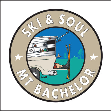 SKI & SOUL MT BACHELOR ~ TAILGATE SKI SHACK GREM ~ 12x12