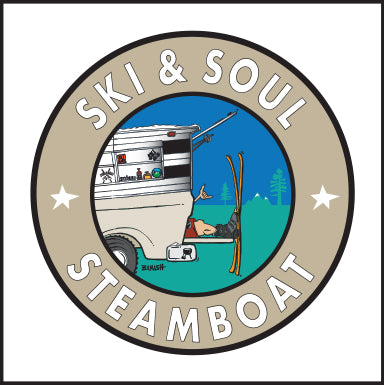 SKI & SOUL STEAMBOAT ~ TAILGATE SKI SHACK GREM ~ 12x12