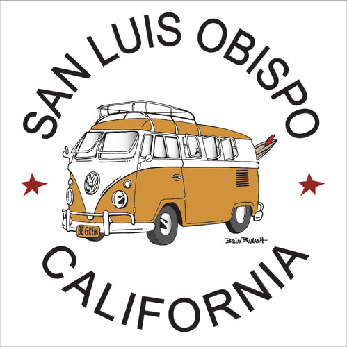 SAN LUIS OBISPO ~ CALIF STYLE BUS ~ 12x12