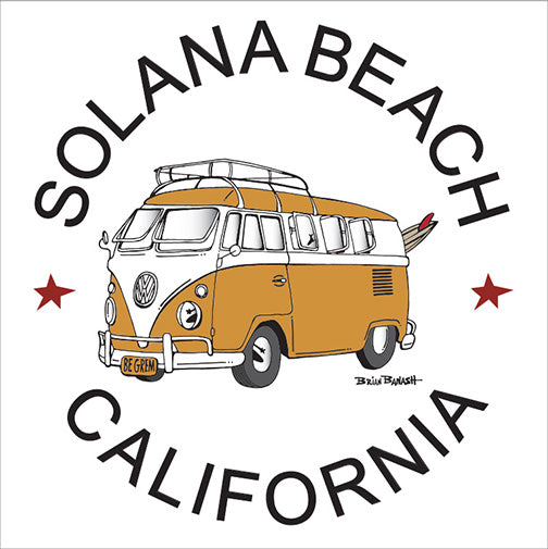 SOLANA BEACH ~ CALIF STYLE BUS ~ 12x12