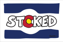 Load image into Gallery viewer, COLORADO ~ STOKED CO LOGO ~ 12x18