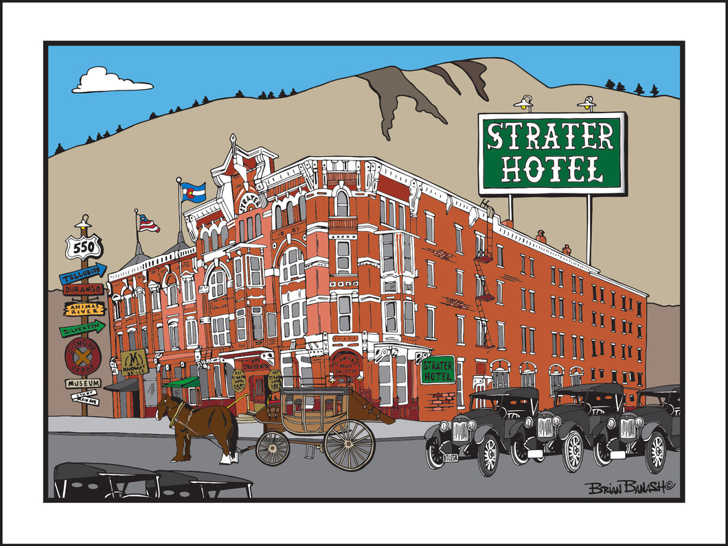 STRATER HOTEL ~ HISTORIC DOWNTOWN ~ DURANGO ~ HWY 550 ~ 16x20