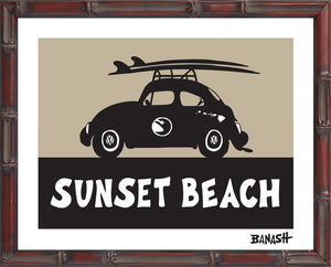 SUNSET BEACH ~ SURF BUG ~ 16x20