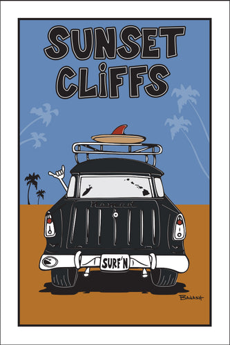 SUNSET CLIFFS ~ SURF NOMAD TAIL ~ SAND LINES ~ 12x18
